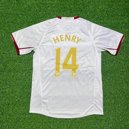 Thierry Henry #14 Arsenal 2004 2005 Auswärtstrikot Retro Weiß