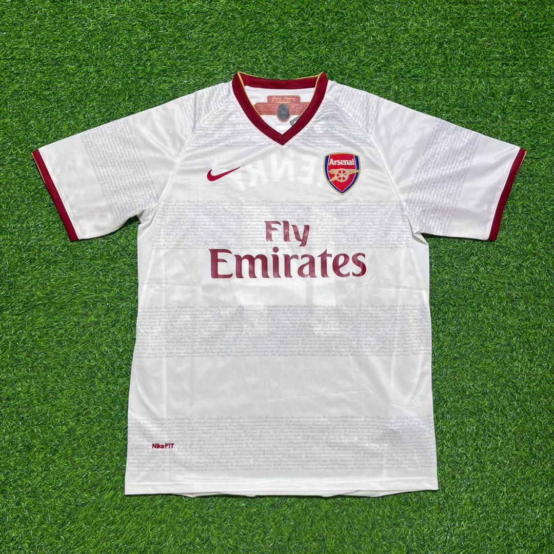 Robert Pires #7 Arsenal 2004 2005 Away Retro White Jersey