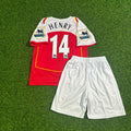 Thierry Henry Arsenal 2004-2005 Home Kids Football Jersey Kit