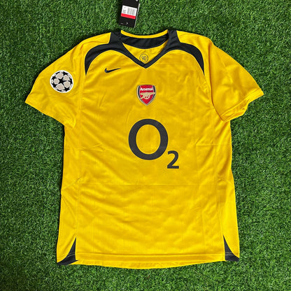 Emmanuel Adebayor 25 - Arsenal 2005/06 Yellow Retro Kit Jersey Trikot Maillot Maglia