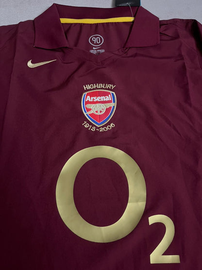 Thierry Henry Arsenal 2006 Highbury Bordeaux Retro Fußballtrikot