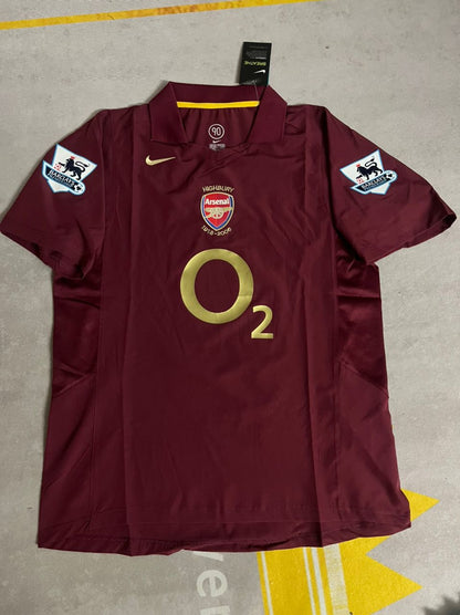 Thierry Henry Arsenal 2006 Highbury Bordeaux Retro Fußballtrikot
