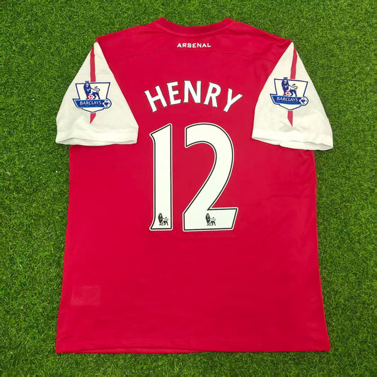 Thierry Henry Arsenal 2010-2011 Retro Kit Jersey Trikot Maglia Soccer Shirt