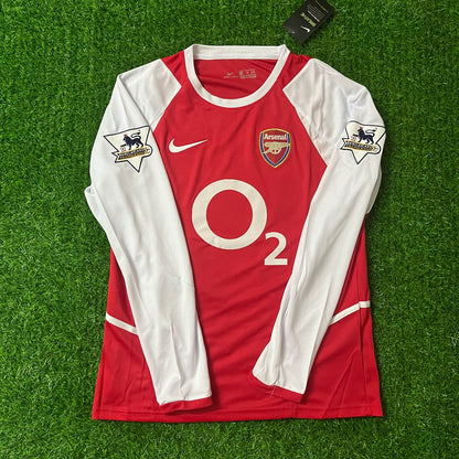 Thierry Henry 14 - Arsenal Home o2 2002 Retro Langarm Trikot Maglia