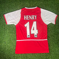 Thierry Henry 14 - Arsenal o2 2002/03 Home Retro Kit Jersey Trikot Maillot Soccer