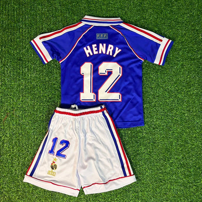 Thierry Henry 14 – France 1998 Maillot Domicile Enfant – | KinderTrikot | Maillot Enfant Football