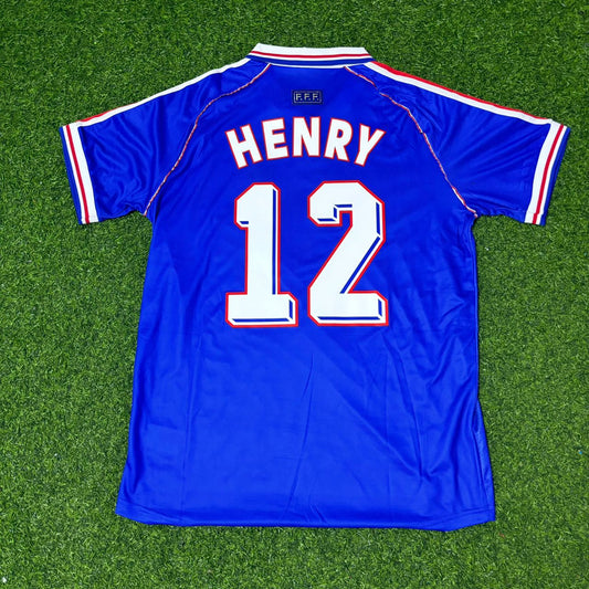 Thierry Henry Frankreich 1998 Weltmeisterschaft Retro Fußballtrikot