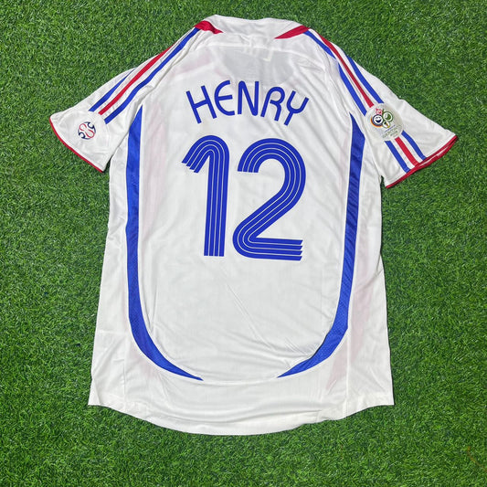 Thierry Henry Frankreich 2006 WM-Finale Weißes Retro-Trikot – | Trikot | Maillot