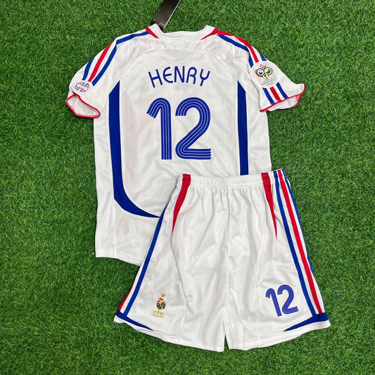 Thierry Henry Frankreich 2006 Weltmeisterschaft Retro Kinder Fußballtrikot-Set