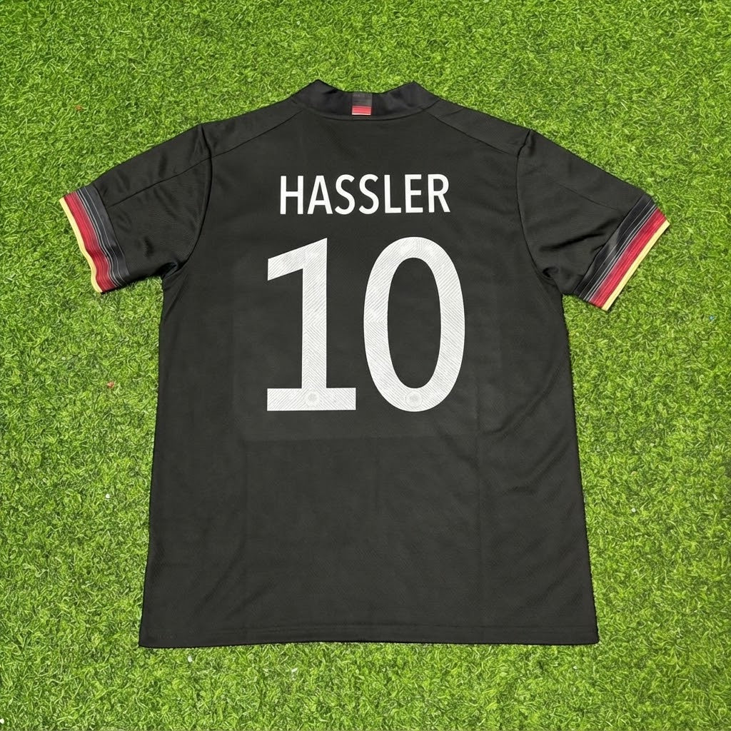 Thomas Häßler #10 Deutschland Schwarzes Retro-Fußballtrikot
