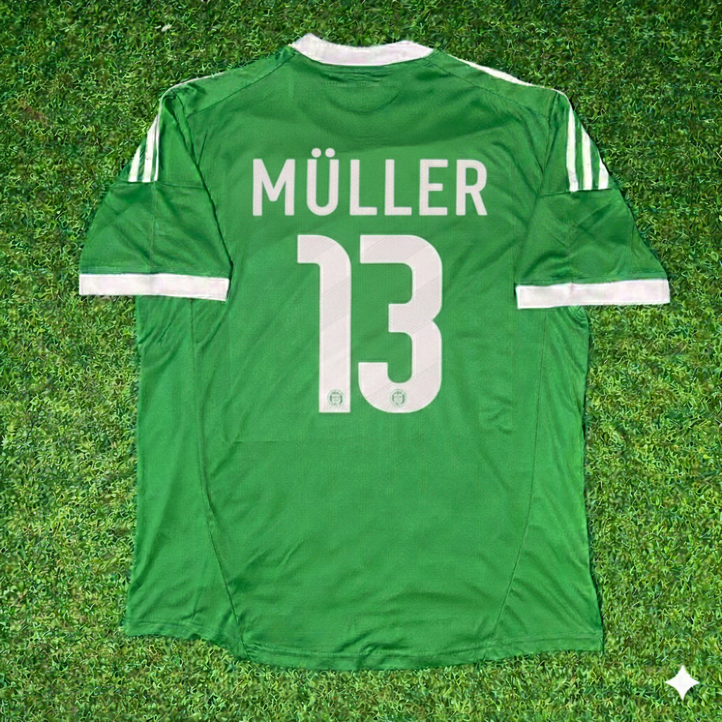 Thomas Müller Deutschland EURO 2012 Grünes Retro-Fußballtrikot