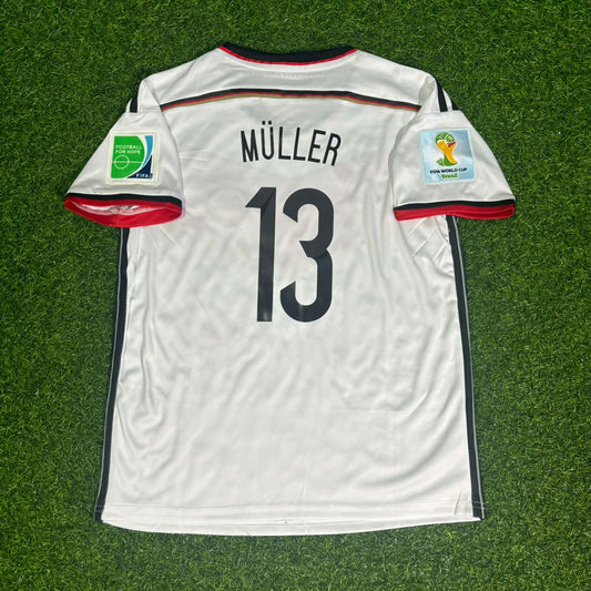Thomas Müller 13 Deutschland 2014 WM Finale Retro Trikot
