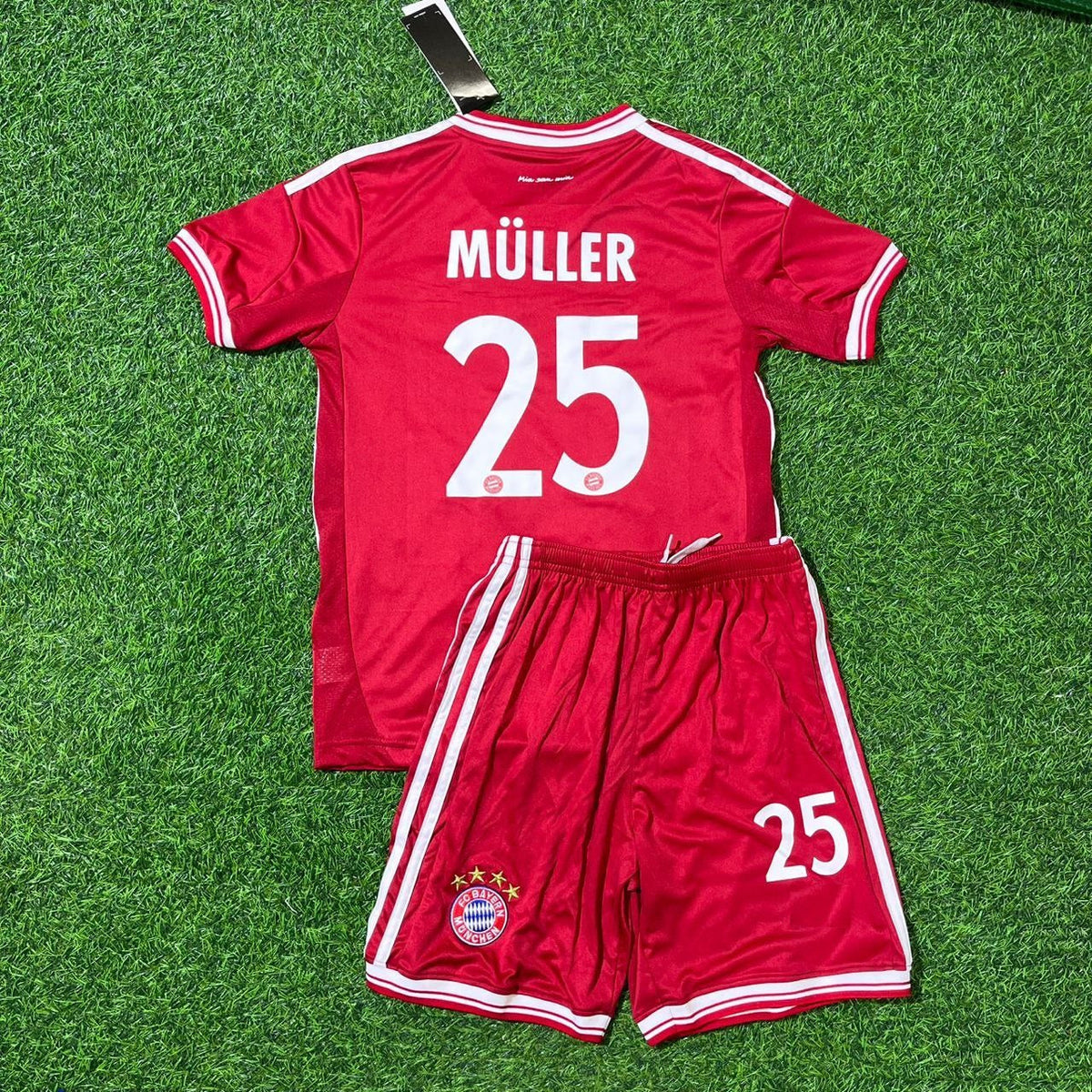 Thomas Müller Bayern Munich 2013 Champions League Final Kids Football Jersey Kit