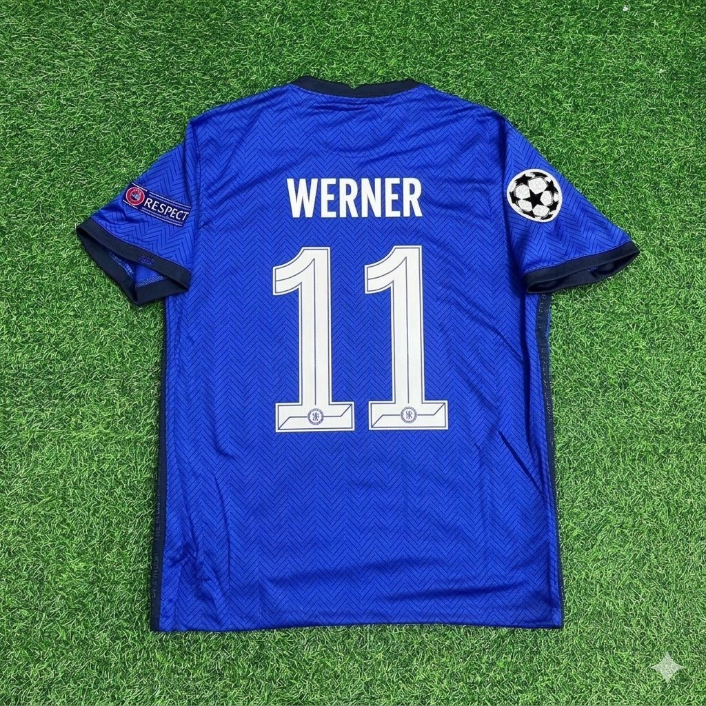 Timo Werner 11 - Tenue de football rétro bleue Chelsea, finale de la Ligue des champions 2021