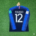 Maillot de football rétro à manches longues Corentin Tolisso France Coupe du Monde 2018