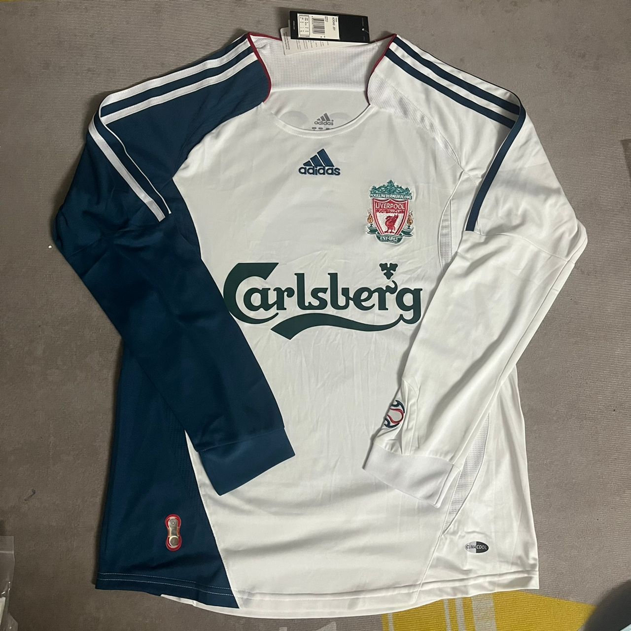 Philippe Coutinho Liverpool White Blue Retro Jersey Trikot Maglia Soccer Shirt