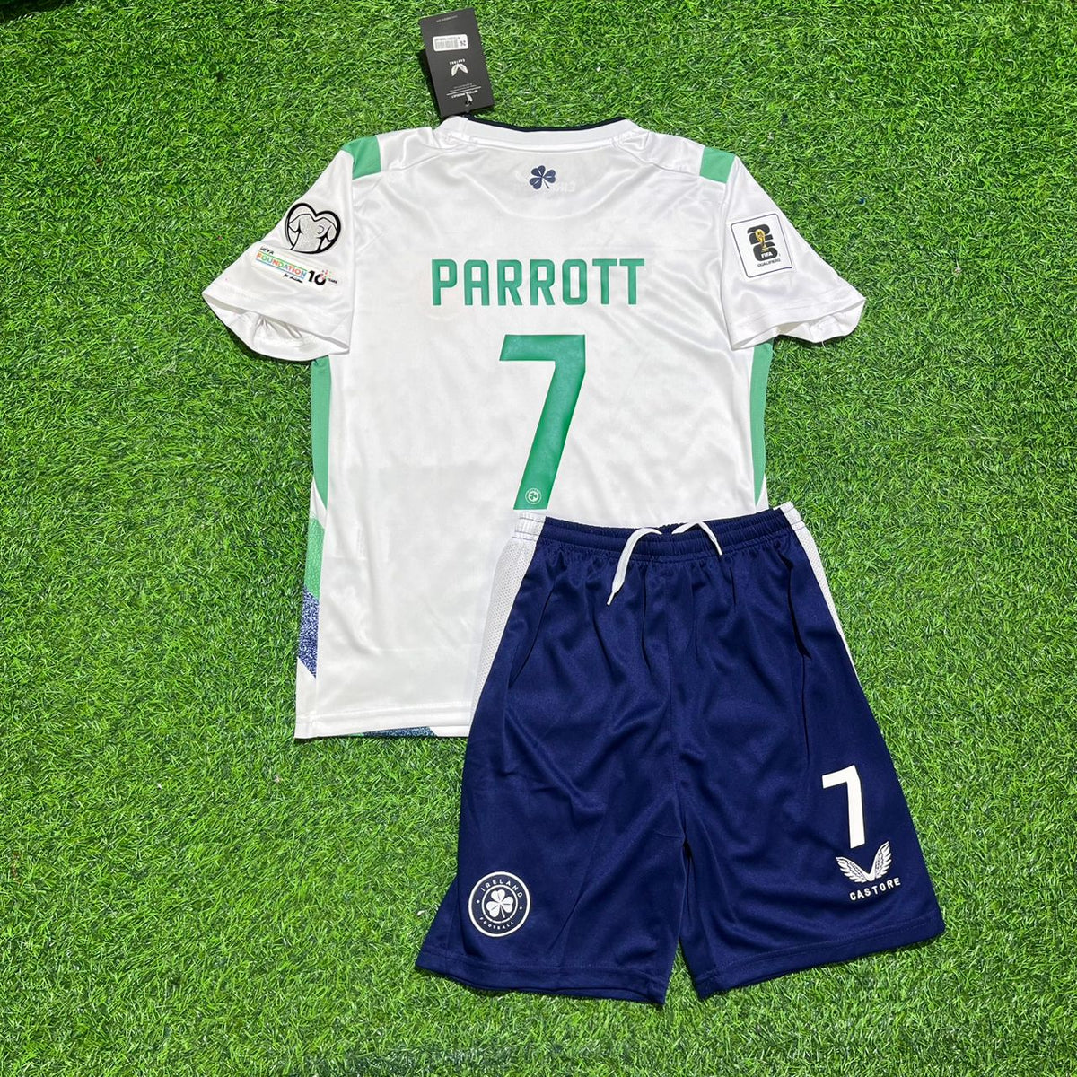 Troy Daniel Parrott Irland Éire Weiß 2026 WM Kinder Fußballtrikot-Set
