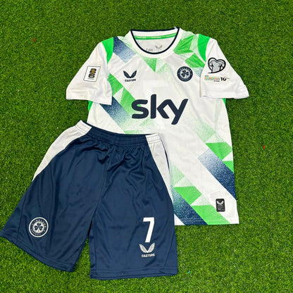 Troy Parrott #7 Irland Kinder 2026 Heim Grüne-Weiße Fußballtrikot
