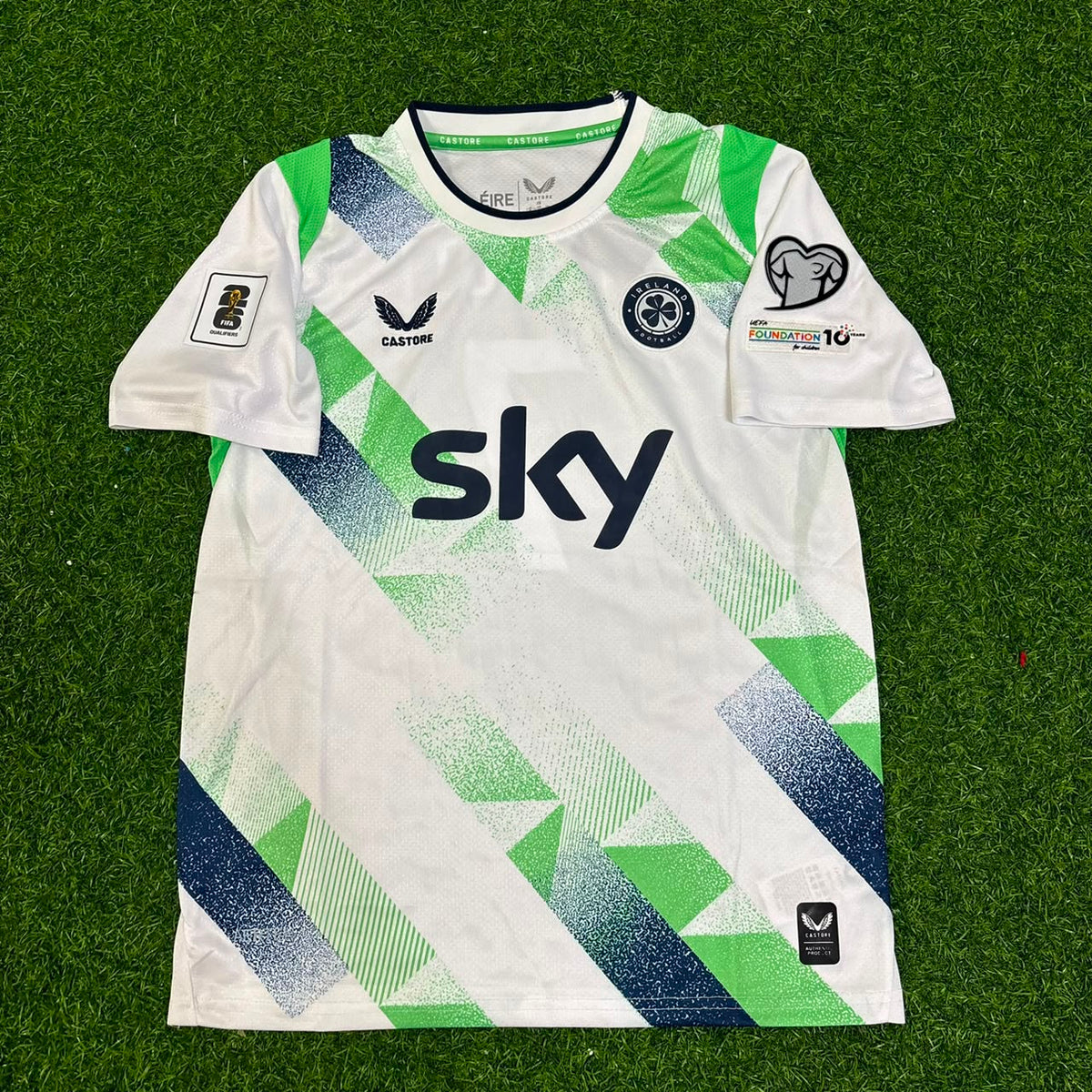 Troy Parrott #7 Irland Kinder 2026 Heim Grüne-Weiße Fußballtrikot