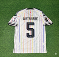 Maillot de football extérieur blanc Ao Tanaka Japon Coupe du Monde 2026
