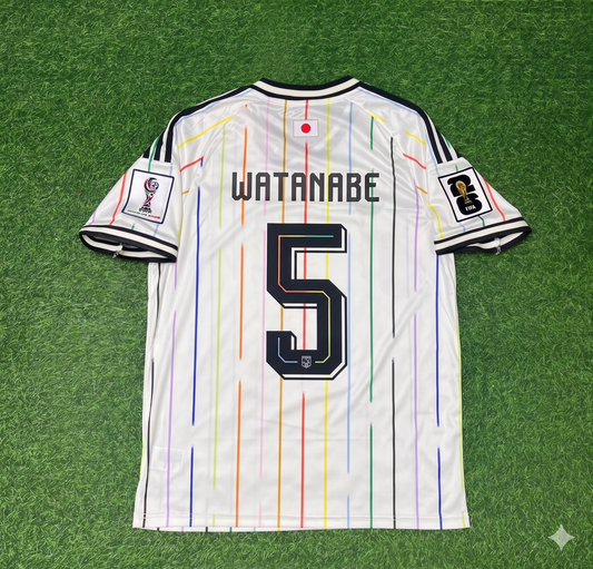 Tsuyoshi Watanabe Japan 2026 World Cup Away White Football Jersey Trikot Maillot