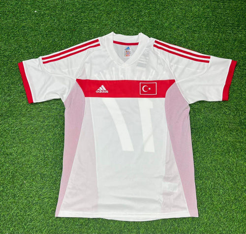 Alpay Ozalan Türkiye 2002 World Cup White Retro Football Jersey