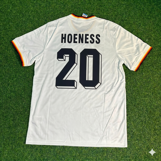 Dieter Hoeneß #20 Deutschland 1986 Weltmeisterschaft Retro Trikot Wein