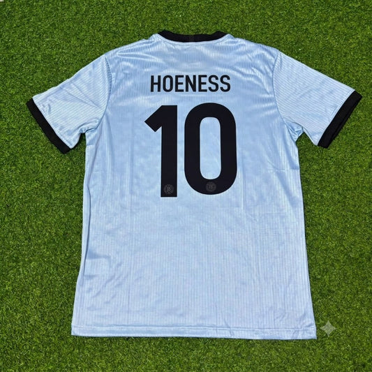 Uli Hoeness Germany 125th Year Special Clear Blue Retro Football Jersey
