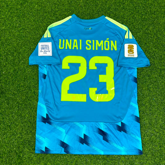 Unai Simon Spain Goalkeeper 2026 World Cup Blue Special Football Jersey