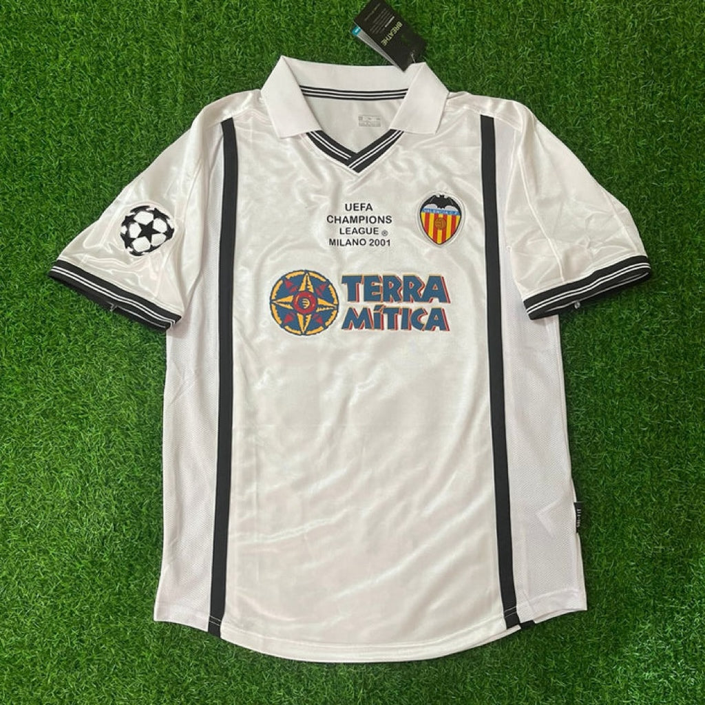 Valencia 2001 Mailand Champions League Finale Retro Fußballtrikot