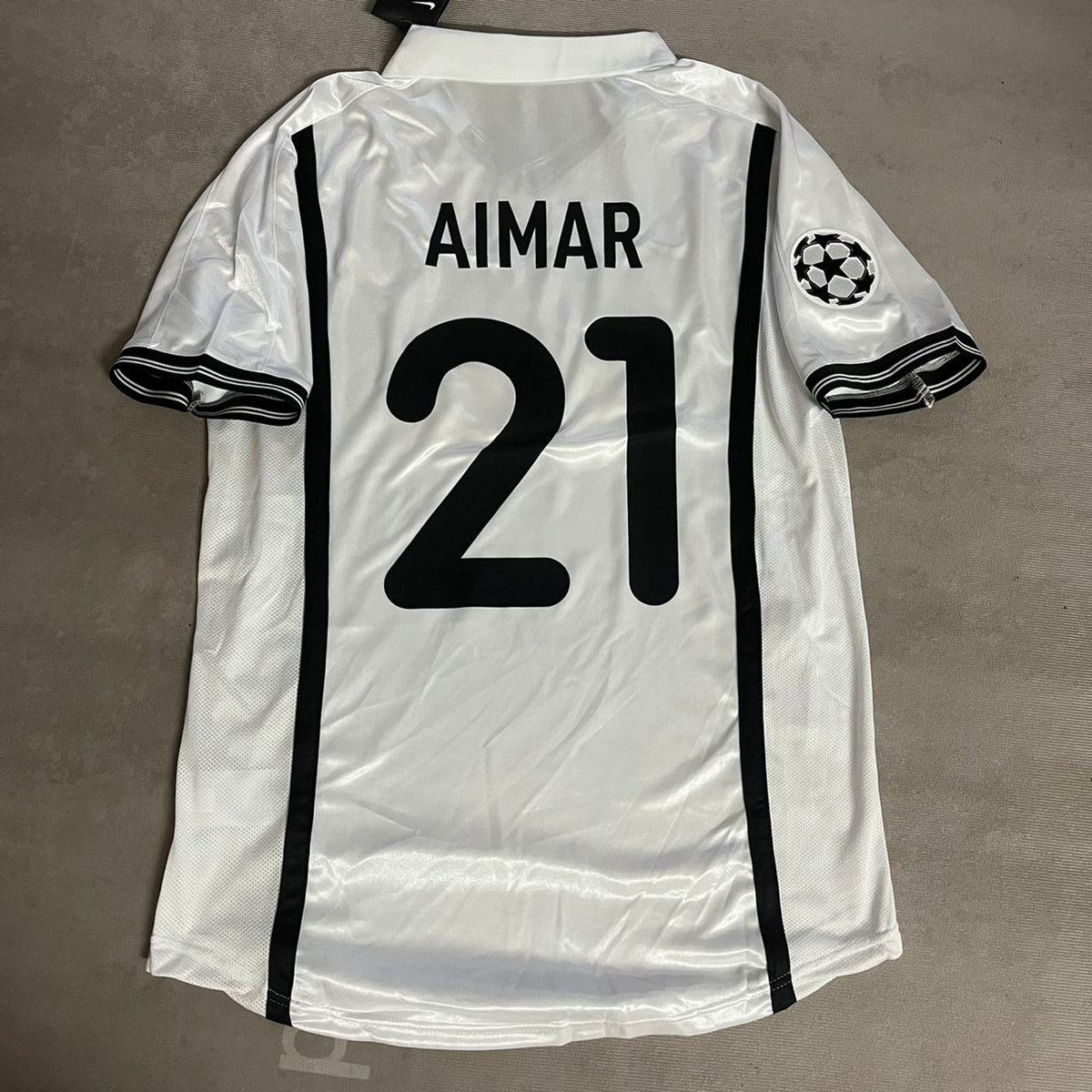 Pablo Aimar Valencia 2001 Milano Champions Final Retro Fußballtrikot