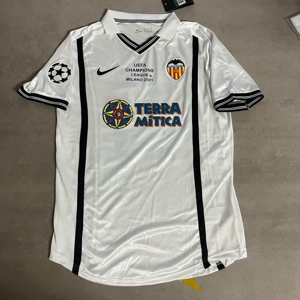 Pablo Aimar Valencia 2001 Milano Champions Final Retro Fußballtrikot