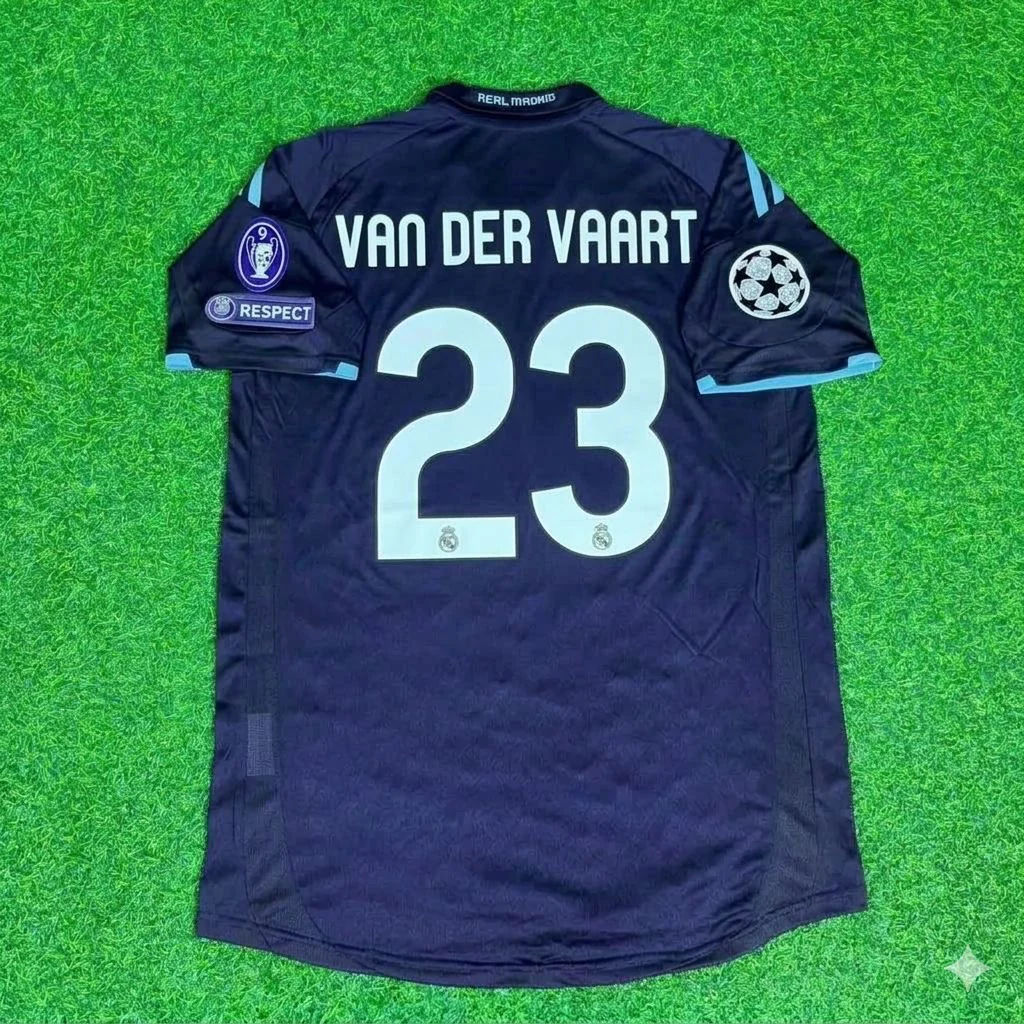 Rafael van der Vaart 23- Real Madrid 2009/2010 Away Retro Football Jersey Kit