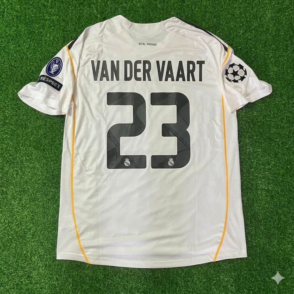 Rafael Van der Vaart Real Madrid 2009 2010 Retro Jersey Soccer Shirt Trikot