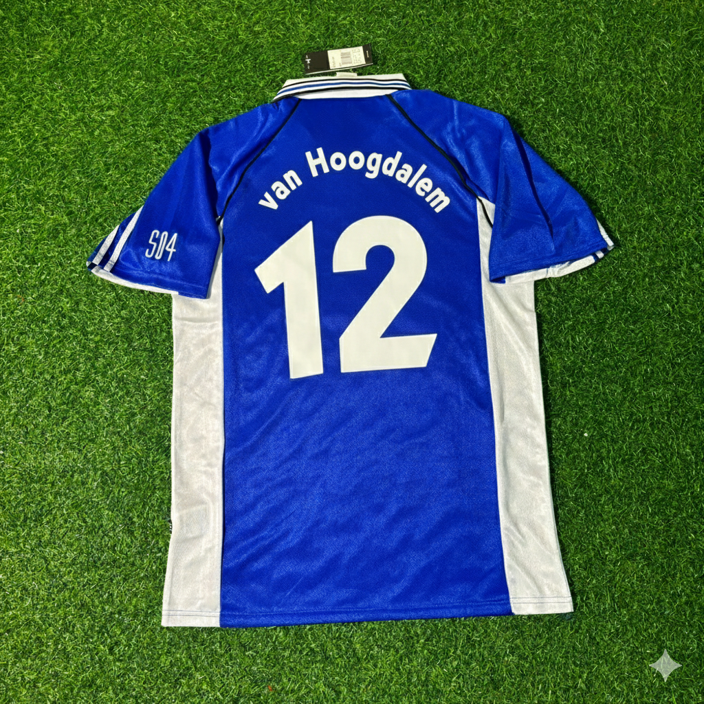 Marco van Hoogdalem FC Schalke 04 1999/2000 Blaues Heimtrikot Retro Fußballtrikot