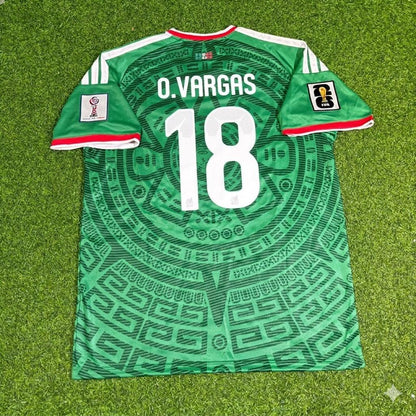 Obed Vargas Mexico 2026 World Cup Home Green Football Jersey