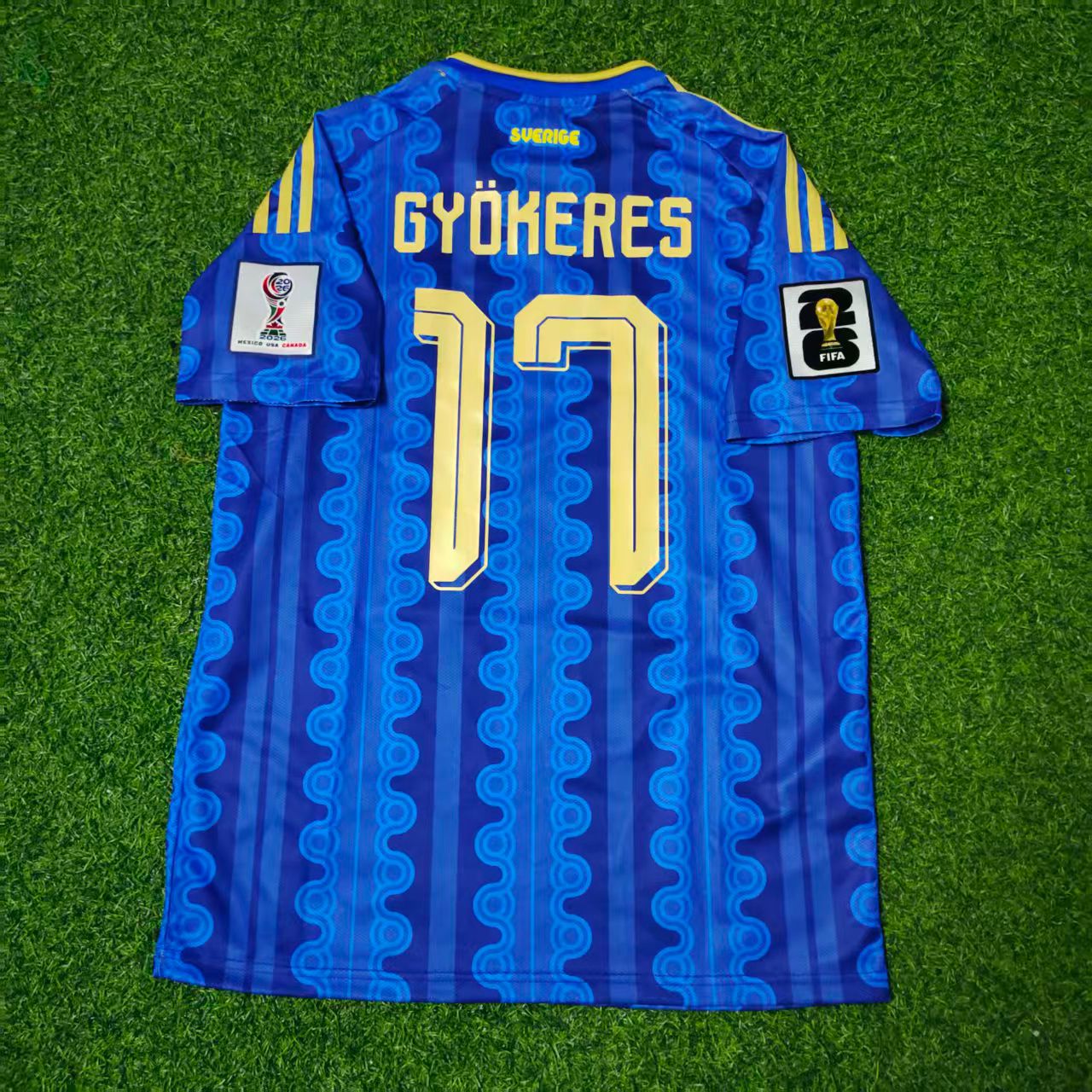 Viktor Gyökeres Schweden WM 2026 Auswärts Blaues Fußballtrikot