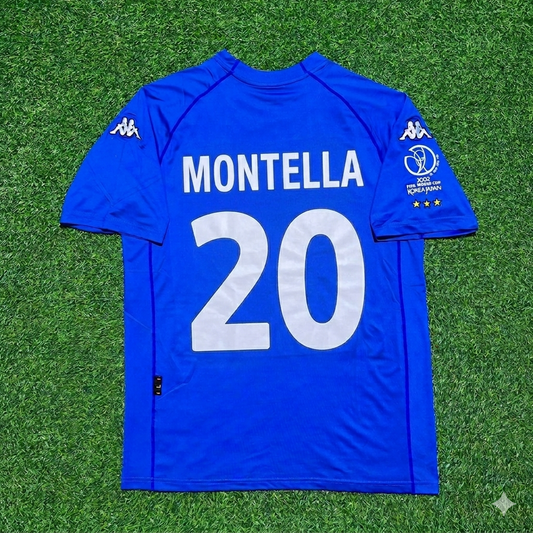 Vincenzo Montella #20 Italy 2002 World Cup Home Retro Jersey