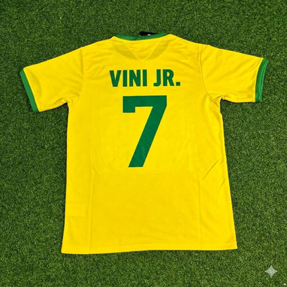 Camiseta de fútbol retro de Vinicius Junior Brasil Local Trikot Maillot