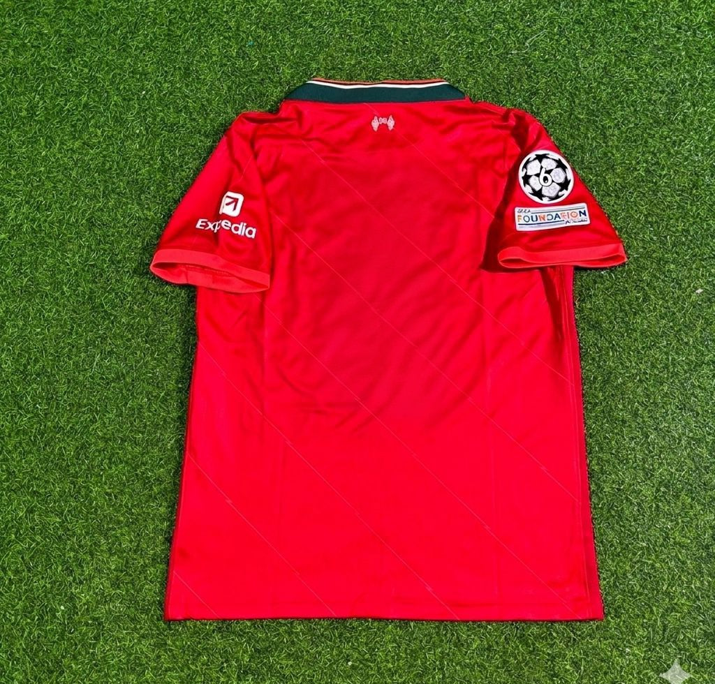 Maillot de football rétro domicile du Liverpool FC pour la finale de la Ligue des champions 2022