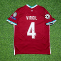 Virgil van Dijk #4 Liverpool 2020-21 Heim Retro Fußballtrikot