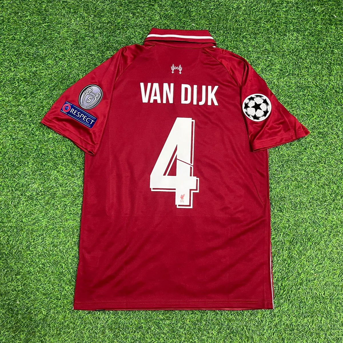 Virgil Van Dijk Liverpool 2019 CL Final Retro Kit Jersey Trikot Maillot Maglia