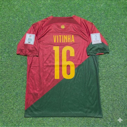 Vitinha #16 Portugal 2022 WM Heim Retro Fußballtrikot