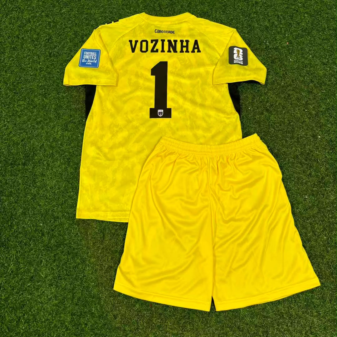 Vozinha Maillot de Gardien Cap-Vert Coupe du Monde 2026 Enfant Football Trikot Maillot