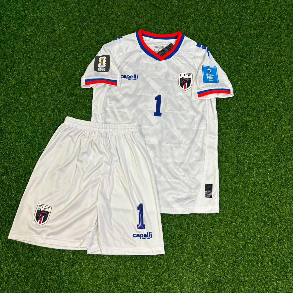 Vozinha #1 Kap Verde Torwart 2026 WM Kinder weißes Fußballtrikot