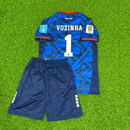 Vozinha Kap Verde 2026 Kinder-Fußballtrikot, Blau