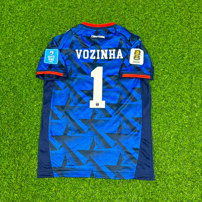 Vozinha Kap Verde 2026 Kinder-Fußballtrikot, Blau