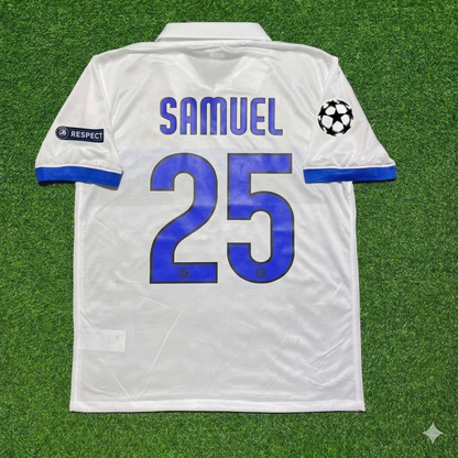 Camiseta de fútbol retro blanca del Walter Samuel Inter 2009/2010