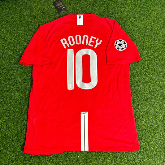Wayne Rooney Manchester United 2008 Champions League Final Retro Football Jersey Kit