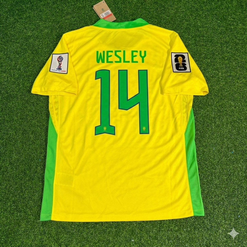 Wesley #14 Brazil 2026 World Cup New Season Football Jersey